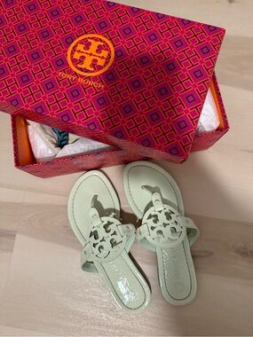 Tory Burch Pale Mint Miller Thong Sandals